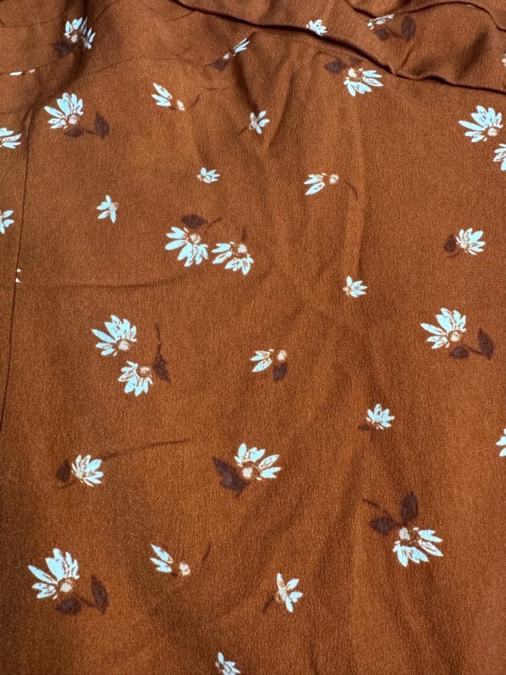 Abercrombie & Fitch Long Sleeve Draped Bodice Mini Dress Large Orange Spice - Picture 14 of 16